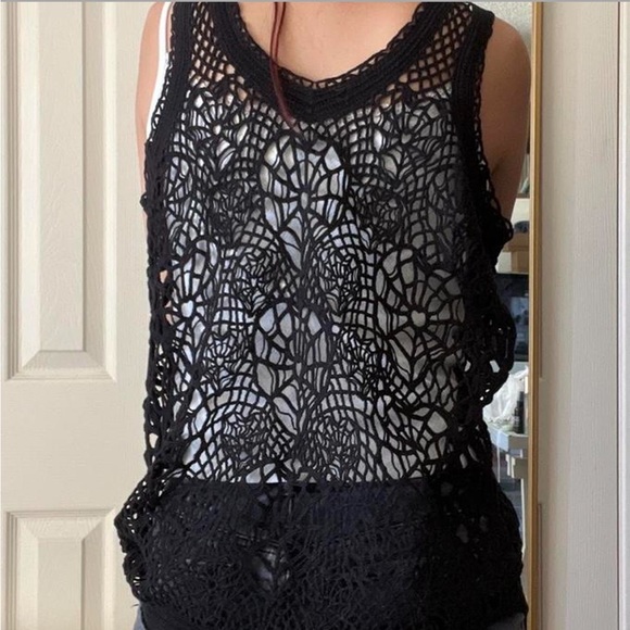 HYSTERIC GLAMOUR OPEN KNIT TANK - Picture 3 of 4